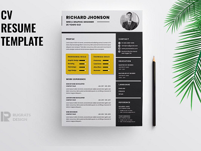 Minimalist CV/Resume branding clean cover letter cv cv design cv template elegant resume gradient gradient resume job resume minimal minimal resume modern resume popular professional resume resume design resume template simple resume