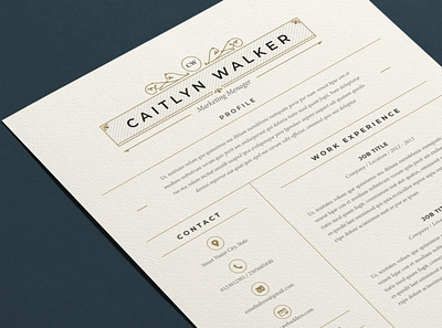 Resume Caitlyn branding clean cover letter cv cv design cv template elegant resume gradient gradient resume job resume minimal minimal resume modern resume popular professional resume resume design resume template simple resume