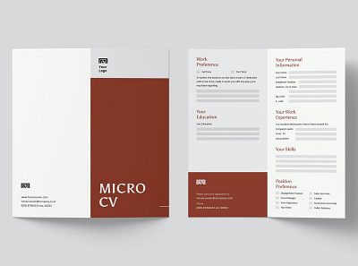 Micro CV/Resume Template branding clean cover letter cv cv design cv resume cv template elegant resume gradient gradient resume job resume minimal minimal resume modern resume popular professional resume resume design resume template simple resume