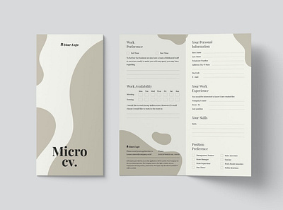 Micro CV/Resume Template branding clean cover letter cv cv design cv template elegant resume gradient gradient resume job resume minimal minimal resume modern resume popular professional resume resume design resume template simple resume