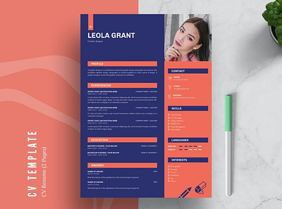 Cv Template branding clean cover letter cv cv design cv template elegant resume gradient gradient resume job resume minimal minimal resume modern resume popular professional resume resume clean resume design resume template simple resume