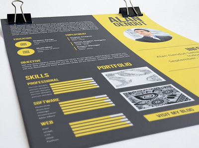 Modern Resume Template branding clean cover letter cv cv design cv resume cv template elegant resume gradient gradient resume job resume minimal minimal resume modern resume popular professional resume resume design resume template simple resume