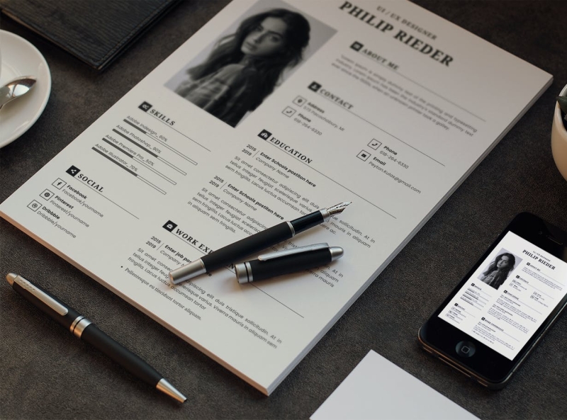 Retro CV Resume & Letter Cover Template by Design My CV on Dribbble