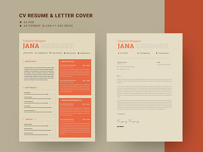 Modern CV Resume & Letter Template