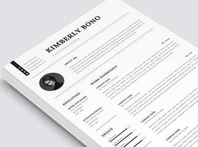 Minimalist Resume & Cover Letter Template branding clean cover letter cv cv design cv template elegant resume gradient gradient resume job resume minimal minimal resume modern resume popular professional resume resume clean resume design resume template simple resume