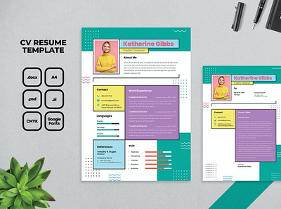 Resume/CV branding clean cover letter cv cv design cv template elegant resume gradient gradient resume job resume minimal minimal resume modern resume popular professional resume resume design resume template simple resume