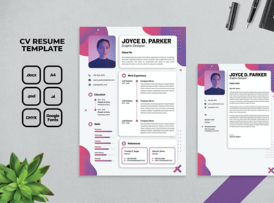 Resume/CV branding clean cover letter cv cv design cv template elegant resume gradient gradient resume job resume minimal minimal resume modern resume popular professional resume resume design resume template simple resume