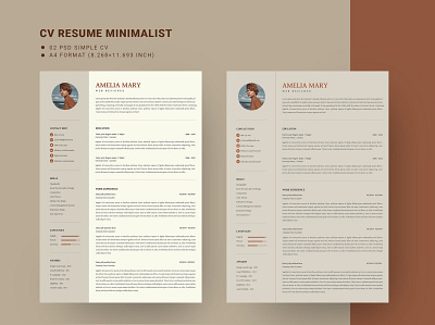 Minilist CV Resume Template 3d animation branding clean cover letter cv cv design cv template design graphic design illustration logo minimalist motion graphics resume resume design resume template