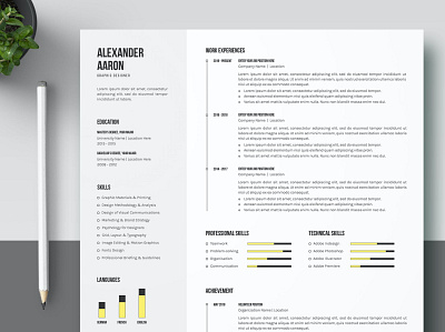 CV Resume Template 3d animation branding clean cover letter cv design cv template design graphic design illustration logo motion graphics resume resume design resume template