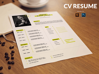 CV Resume Creative And Innovative 3d animation branding clean cover letter cv cv design cv template design free graphic design illustration logo minimal motion graphics resume resume clean resume design resume template ui