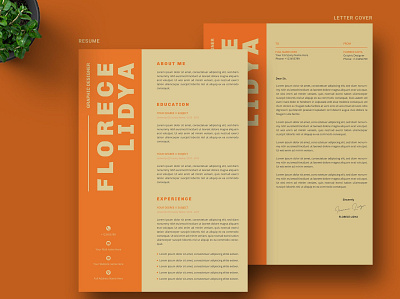 CV Resume Template & Letter Cover 3d animation clean cover letter cv design cv template design graphic design job job work logo resume resume design resume template ui work