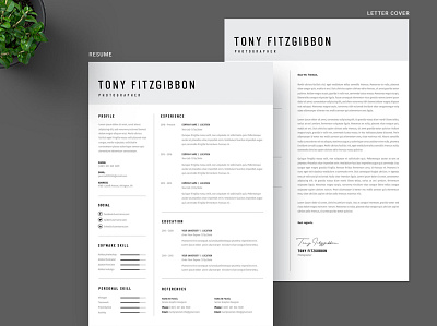 Resume CV Word branding clean cover letter cv design cv template design graphic design illustration job logo motion graphics resume resume design resume template ui