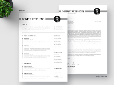 CV Resume & Cover Letter Template 3d branding clean cover letter cv design cv template design graphic design illustration logo motion graphics resume resume design resume template ui