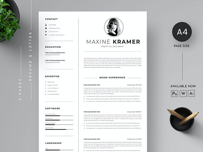 CV Resume & Letter cover Template 3d animation branding clean cover cv cover letter cv design cv template design graphic design illustration logo motion graphics resume resume design resume template ui