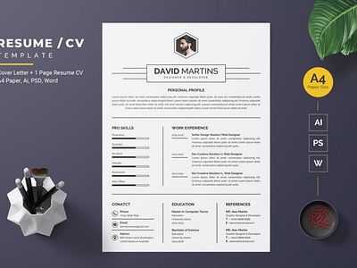 Modern Word Resume / CV Template