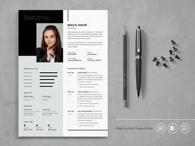 CV Resume 3d animation branding clean cover letter cv design cv template design graphic design illustration logo motion graphics resume resume design resume template ui