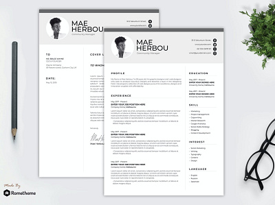 Clean Resume vol. 42 YR 3d animation branding clean cover letter cv design cv template design graphic design illustration logo motion graphics resume resume design resume template ui