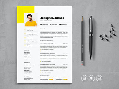 Professional CV Resume 3d animation branding clean cover letter cv design cv resume letter cv template design graphic design illustration logo motion graphics professional resume resume resume design resume template ui