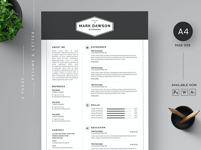 CV Resume 3d animation branding clean cover letter cv design cv template design graphic design illustration logo motion graphics resume resume design resume template ui