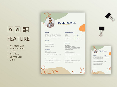CV Resume 3d animation branding clean cover letter cv design cv template design graphic design illustration logo motion graphics resume resume design resume template ui