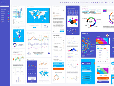 Vector Elements of Infographics and User Interface 3d bar business collection data designdocument development element icon infographic internet isometric layout mobile modern tools ui vector visulatization