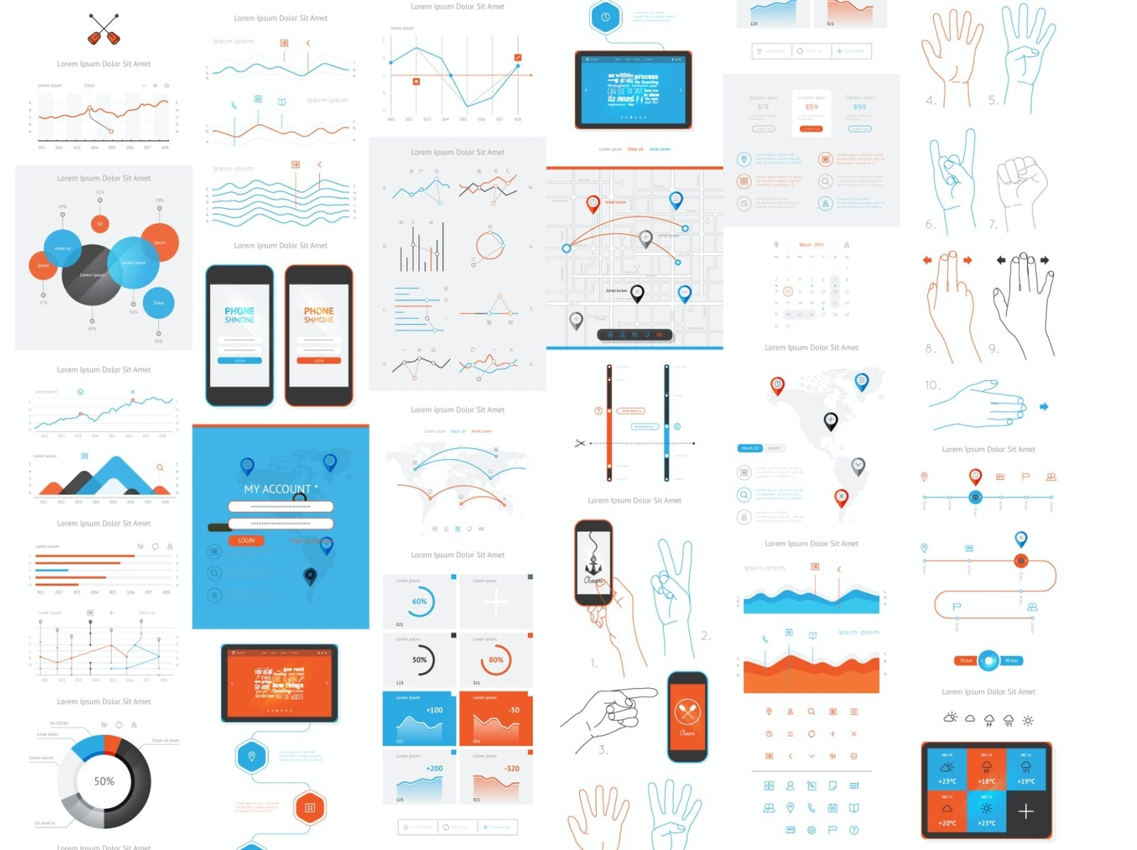 Vector Elements of Infographics and User Interface by Resume CV on Dribbble