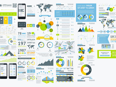 infographics element with Vector GUI Template