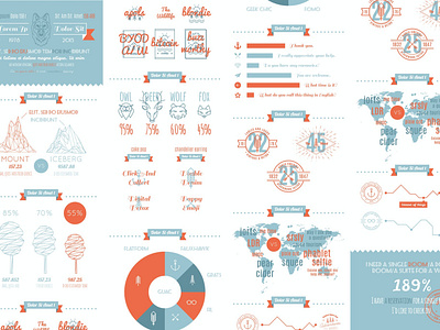 vector infographics set in the style of a hipster.