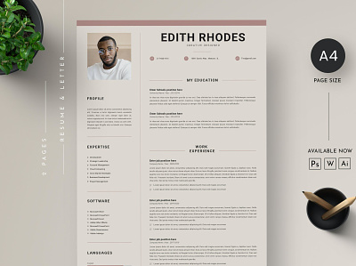 CV Resume & Letter cover Template a4 clean cover cover letter cv design cv design resume cv template design free job job cv letter letter cover minimal resume modern modern resume resume resume design resume template simple resume