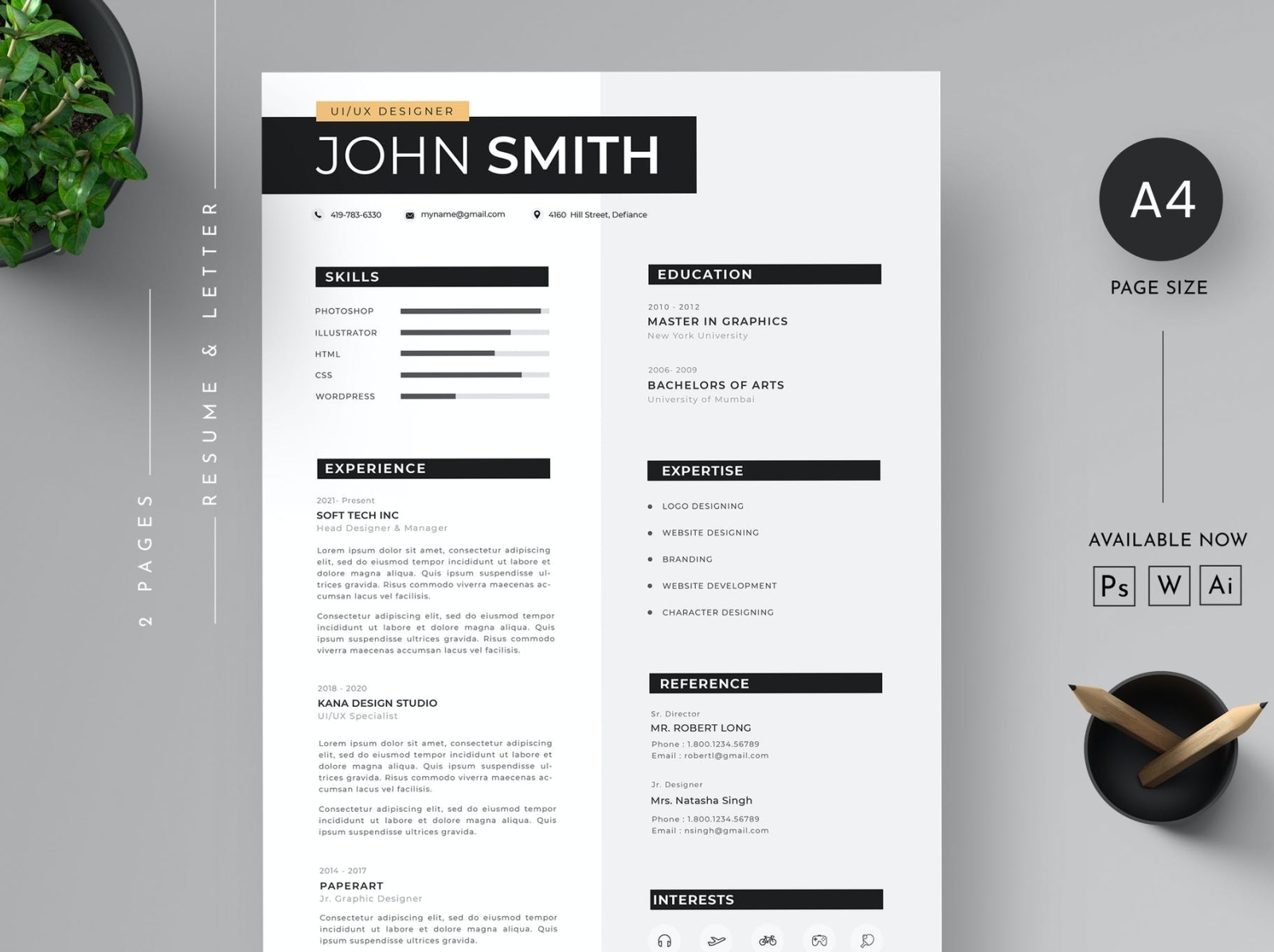 CV Resume Template by Resume CV on Dribbble