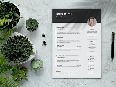 Flyer or Resume Mockup