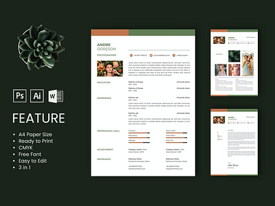 Professional CV And Resume Template clean cover letter cv cv design cv template design download free illustration job job cv minimal job minimal resume modern modern resume professional resume resume design resume template simple resume