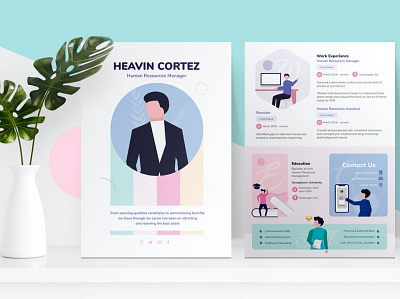 Creative HR Resume/CV Template clean cover letter cv cv design cv template elegant resume job resume minimal minimal resume modern resume print print template printing professional resume resume design resume template simple resume template templates