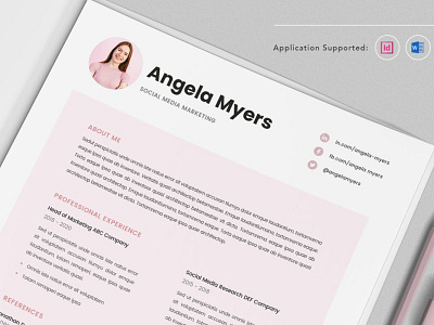 Professional CV Resume Indesign Template Vol.10