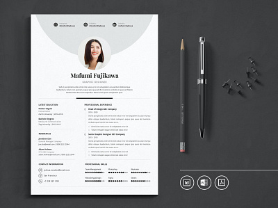 Professional CV Resume Indesign Template clean clean resume cover letter cv design cv template design doc illustration job minimal modern professional professional clean professional cv professional resume resume resume design resume template simple work