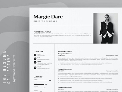 CV Template clean clean cv cover letter cv design cv template design illustration job cv minimal modern professional professional cv professional job professional resume resume resume design resume template simple word work