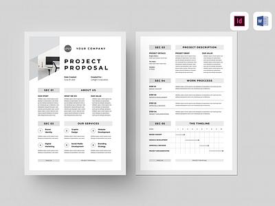 Proposal | MS Word & Indesign clean cover letter cv design cv template design illustration job job cv ms word professional professional cv professional resume proposal resume resume cv resume design resume minimal resume modern resume template word