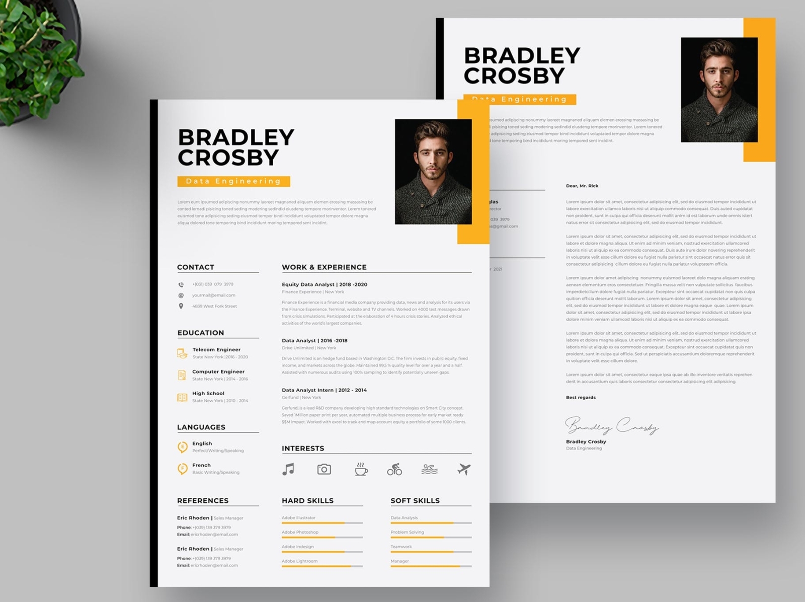 CV Resume Data Engineering Template by Design My CV on Dribbble