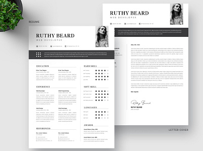 Minimalist Resume Template Word clean clean cv cover letter cv design cv template doc graphic design job job cv minimalist resume modern cv motion graphics professional cv professional modern resume resume design resume template template word word