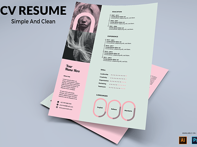 CV Resume Pastel clean colorful cover letter cv design cv resume pastel cv template cvjob design doc illustration job cv pastel pastel resume professional professional resume resume resume design resume template word work