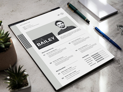 CV Template clean cover letter cv cv clean cv design cv template design doc illustration indesign minimal minimalist professional professional cv resume resume design resume template simple word work