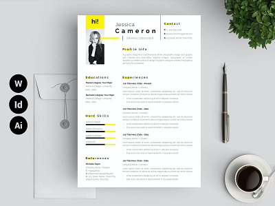 Cv / Word / Ai / Indesign clean cover letter cv cv clean cv design cv template design illustration indesign job minimal minimalist modern professional professional cv resume resume design resume template word work