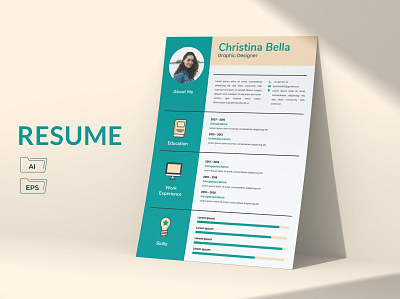 Resume clean cover letter cv design cv template design doc doc cv graphic design illustration minimalist modern professional professional cv resume resume cv resume design resume job resume template word work