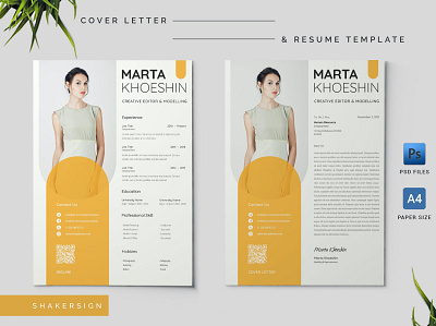 Resume & Cover Letter Template ai clean clean cv cover letter cv design cv template design doc illustration job job cv letter letter cv professional professional cv resume resume design resume template vitae word