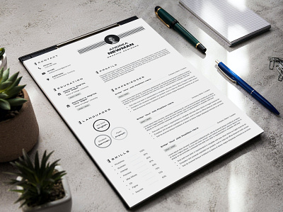 CV Template clean clean cv cover letter cv design cv job cv template design doc illustration job job cv minimalist minimalist cv modern professional cv resume resume design resume template word work