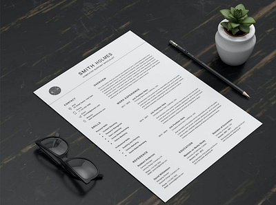 Minimalist Resume clean clean resume cover letter cv design cv template design doc illustration indesign cv indesign word job job cv minimal minimalist minimalist resume professional cv resume resume design resume template word