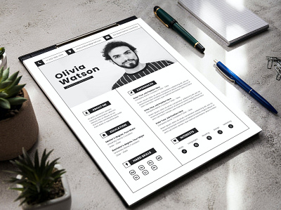 CV Resume Template clean cover letter curriculum cv cv design cv template design doc graphic design indesign job cv minimal professional professional cv professional job resume resume design resume template word work