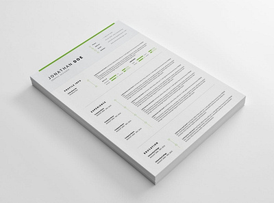 CV/Resume - Clean and Minimal a4 clean cover letter cv cv design cv template design graphic design minimal modern photoshop print professional professional cv qualifications ready resume resume design simple template