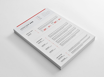 CV/Resume - Clean and Minimal clean clean cv cover letter cv design cv template design doc illustration indesign job job cv minimal cv minimalist professional professional cv resume resume design resume template word work