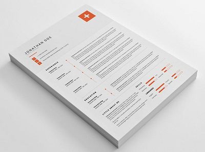 CV/Resume - Clean and modern clean clean cv cover letter cv design cv template design job job cv minimalist modern modern cv modern resume professional professional cv qualifications ready resume resume cv resume design resume template